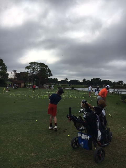 warm up, pga national, mom on the bag